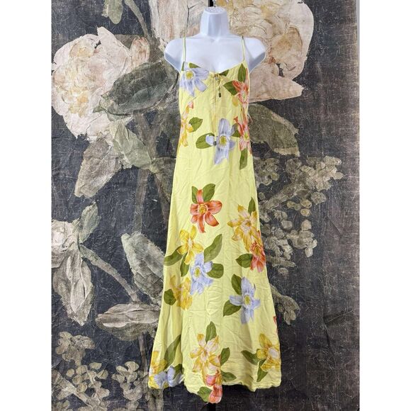 Anthropologie Floral Midi Dress - Yellow and Multicolor - Picture 9 of 12